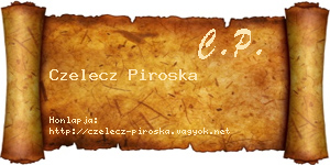 Czelecz Piroska névjegykártya